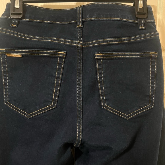 NWOT Michael Kors Women's Dark Blue Flare Jeans Size 2 - Picture 4 of 6